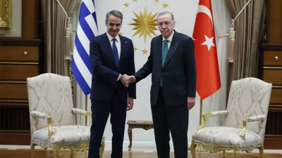 Yunanistan Başbakanı Kiryakos Miçotakis’in Ankara’da Cumhurbaşkanı Recep Tayyip Erdoğan ile