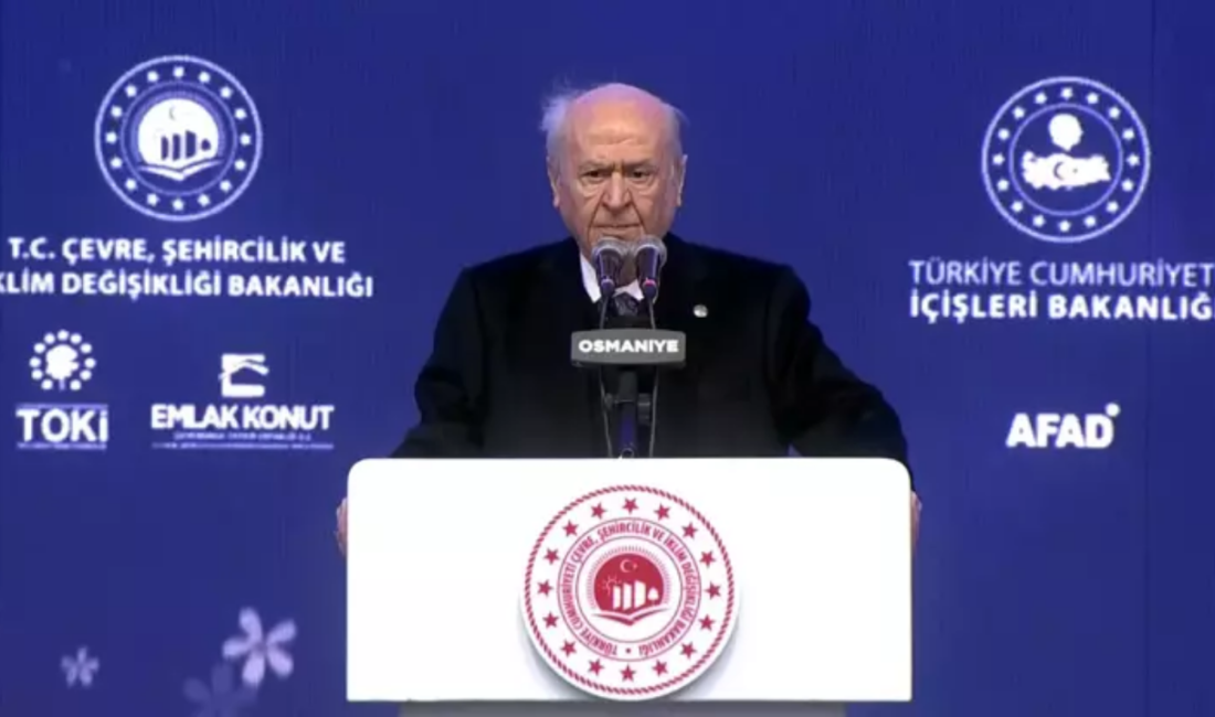 MHP lideri Devlet Bahçeli, Osmaniye’de deprem çalışmalarına ilişkin muhalefeti eleştirerek