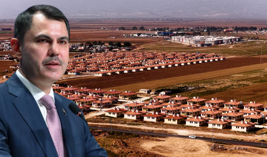 Murat Kurum, Hatay’ın Kumlu ilçesinde kurulan Türkiye’nin ilk kırsal uydu