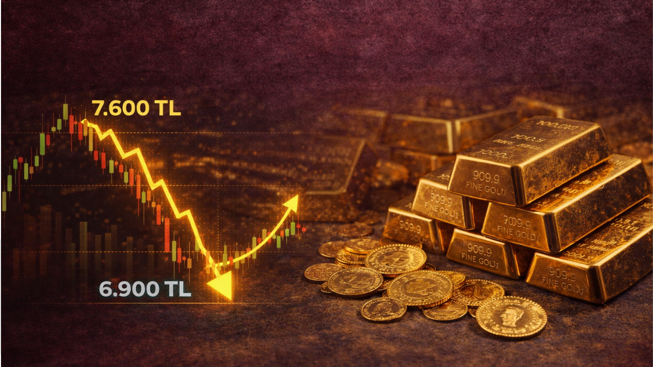 Gram altın, kısa süre önce gördüğü 7.600 TL seviyesinden sert