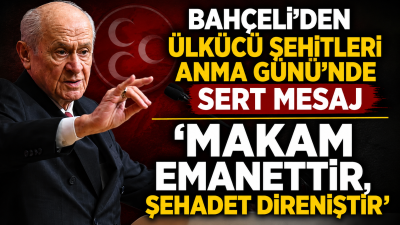 MHP lideri Devlet Bahçeli, Ülkücü Şehitleri Anma Günü'nde yaptığı konuşmada