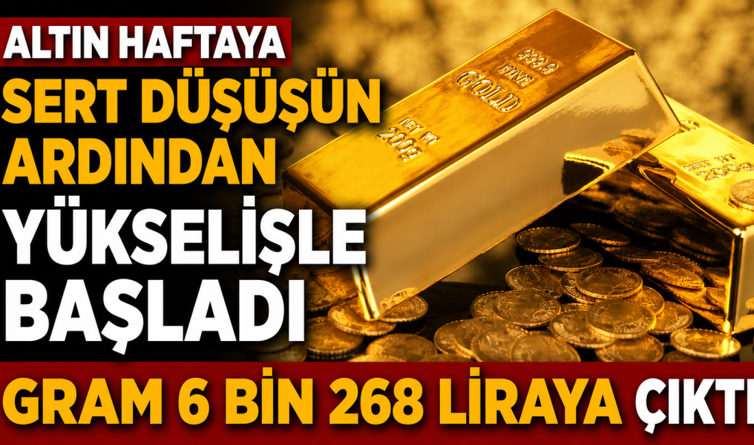 Gram altın, cuma günü 6 bin 204 liraya kadar geriledikten