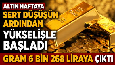 Gram altın, cuma günü 6 bin 204 liraya kadar geriledikten