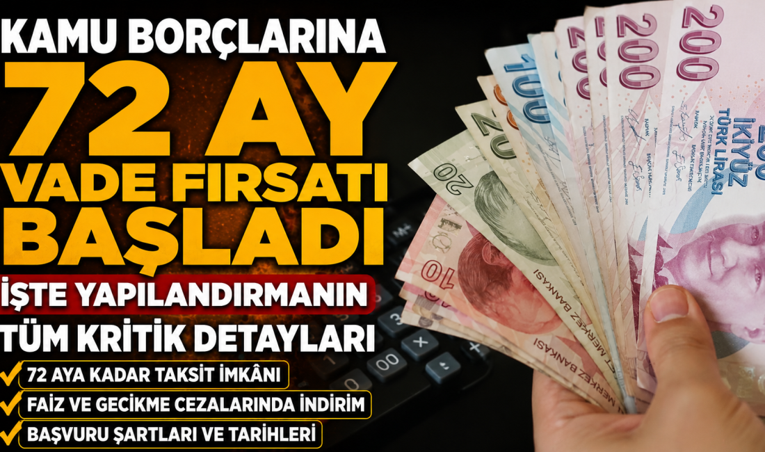 Kamu borçlarında yapılandırma başvuruları başladı. Yüzde 29 faizle 72 aya