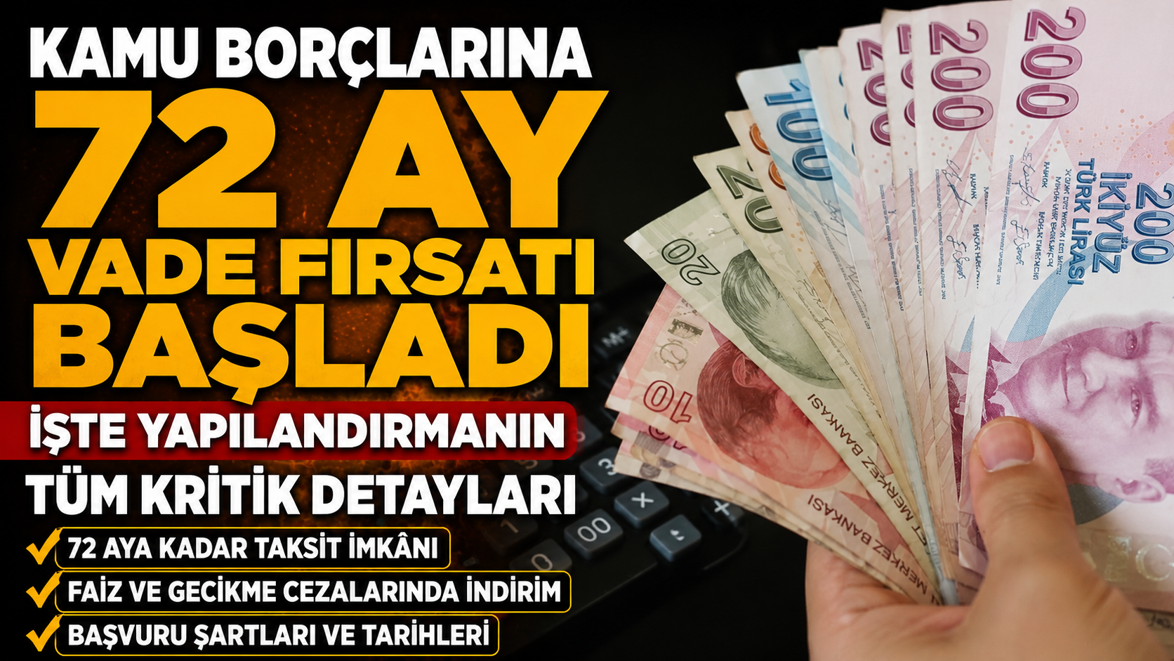 Kamu borçlarında yapılandırma başvuruları başladı. Yüzde 29 faizle 72 aya