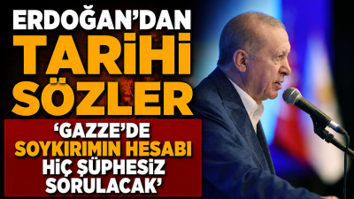 Cumhurbaşkanı Erdoğan, AK Parti kampının kapanışında "Gazze'de soykırımın hesabını bu