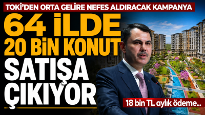 Bakan Kurum, TOKİ'nin 64 ilde 20 bin konutu kurasız satışa