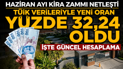 TÜİK'in mayıs enflasyon verileriyle birlikte haziran ayı kira artış tavanı
