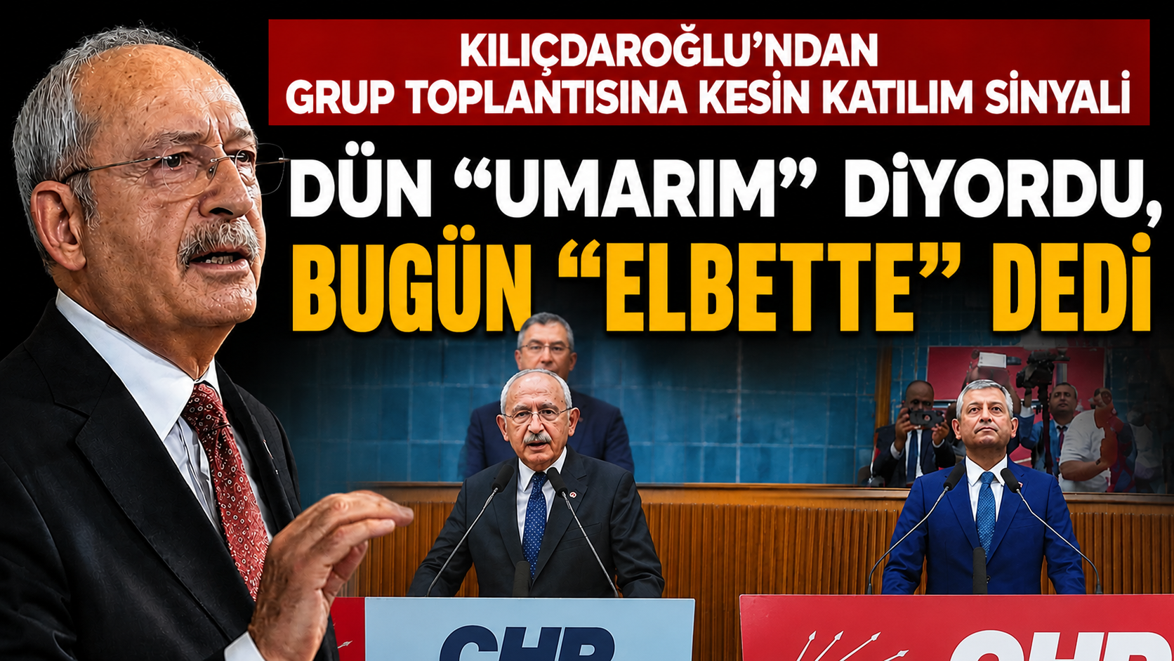 Kemal Kılıçdaroğlu, Salı günü yapılacak CHP grup toplantısına katılıp katılmayacağına