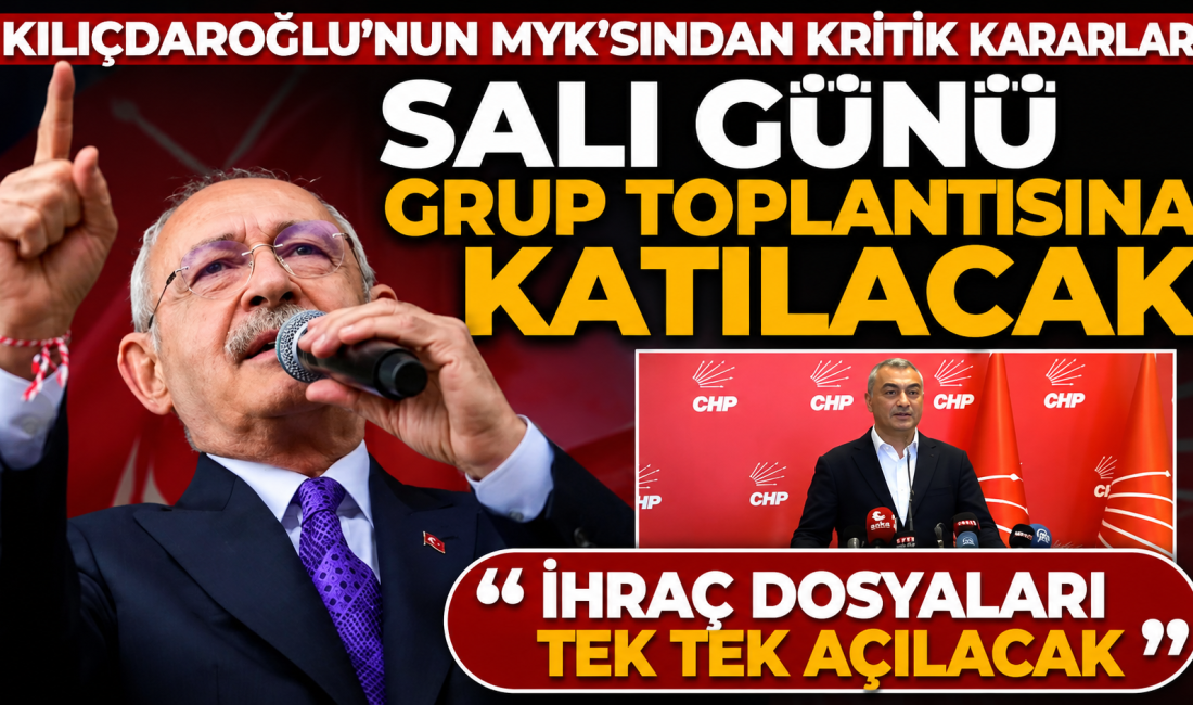 CHP Sözcüsü Müslim Sarı, Kılıçdaroğlu'nun salı günü grup toplantısına katılacağını