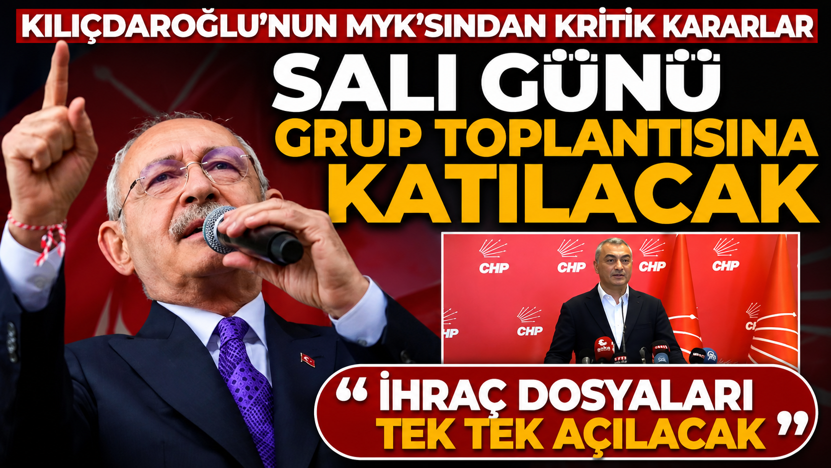CHP Sözcüsü Müslim Sarı, Kılıçdaroğlu'nun salı günü grup toplantısına katılacağını
