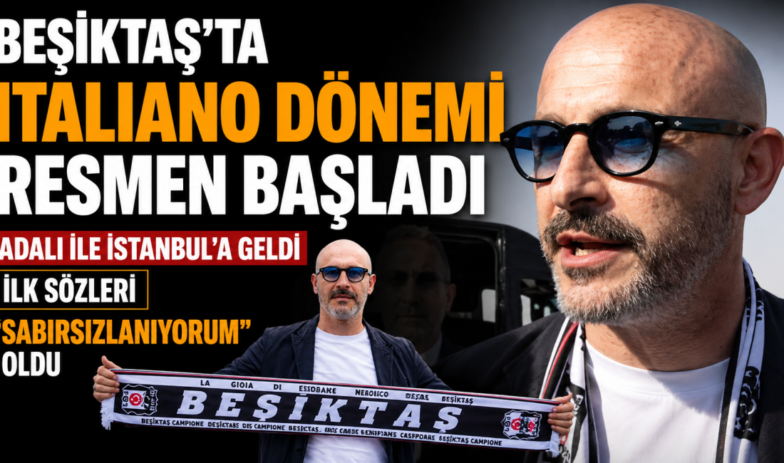 Beşiktaş, yeni teknik direktörü Vincenzo Italiano'yu İstanbul'a getirdi. Başkan Adalı