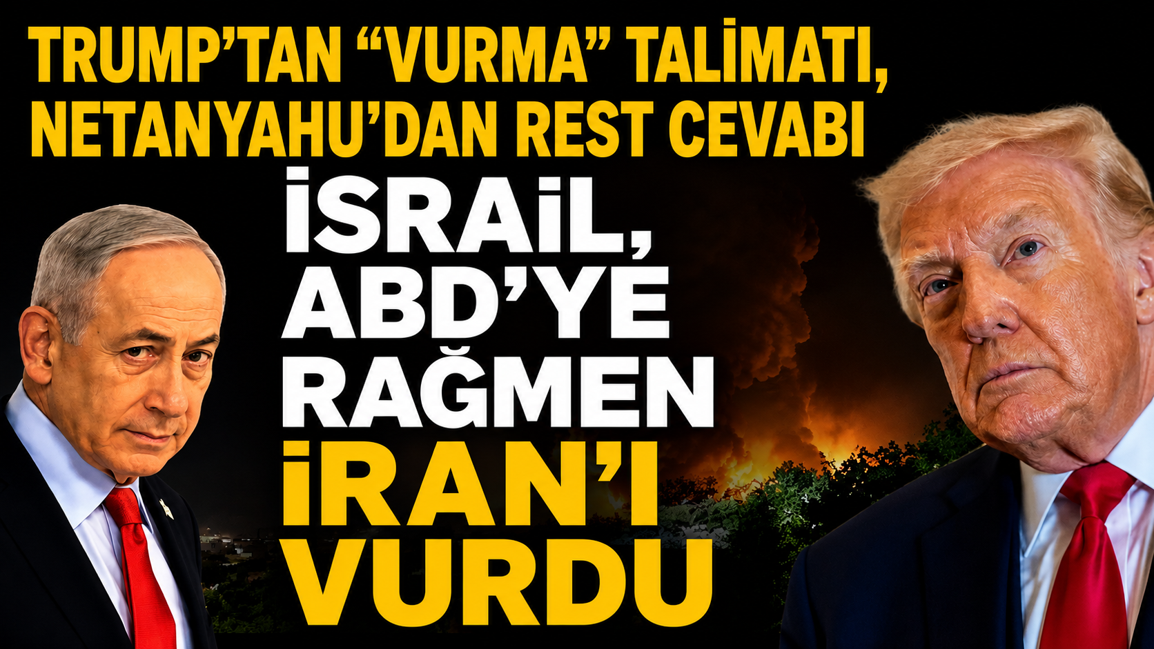 Trump, İran'ın füze saldırısı sonrası Netanyahu'yu arayıp "sakın karşılık verme"