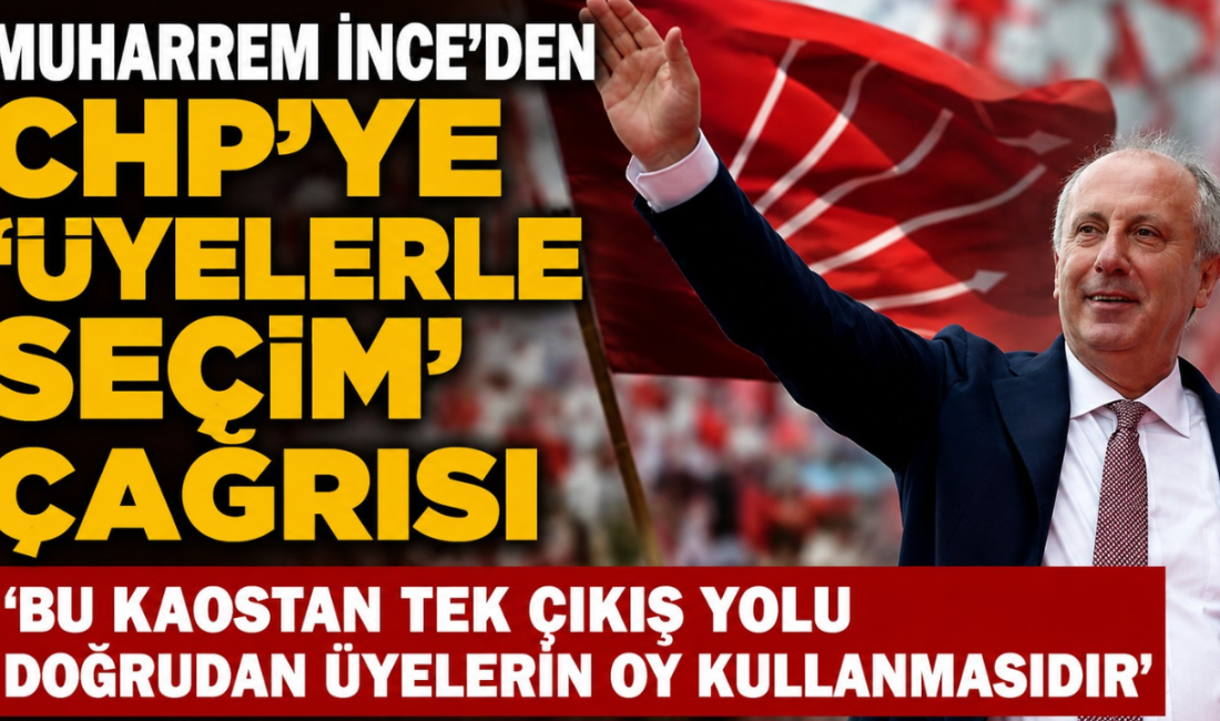 Muharrem İnce, CHP'deki yönetim krizine ilişkin "Bu kaostan tek bir