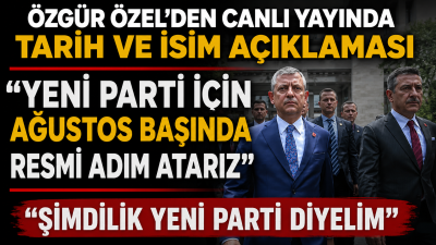 Özgür Özel, katıldığı canlı yayında yeni parti için ilk kez