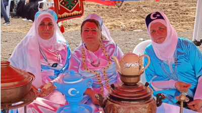 Avrasya Federasyonu temsilcileri ile Türk dünyasının farklı coğrafyalarından gelen heyetler,