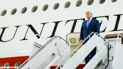 ABD Başkanı Donald Trump'ın NATO Zirvesi için geldiği Ankara'dan dönüşünde,