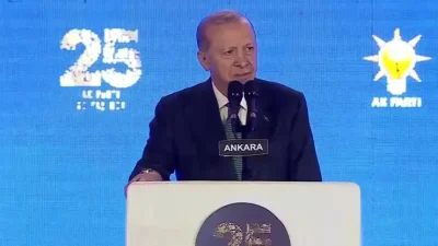 Cumhurbaşkanı Recep Tayyip Erdoğan, AK Parti'nin kuruluşunun 25. yıl dönümü
