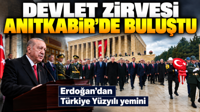 Cumhuriyet'in 103. kuruluş yıl dönümünde devletin zirvesi Anıtkabir'de bir araya