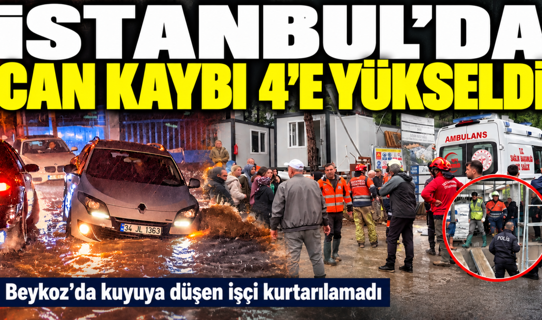 İstanbul'u etkisi altına alan şiddetli yağışların neden olduğu sel felaketinde
