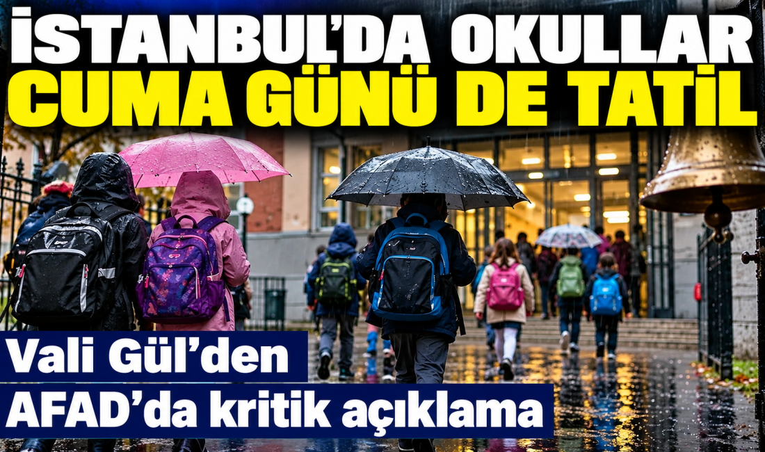 İstanbul Valisi Davut Gül, kent genelinde etkili olan sağanak yağış